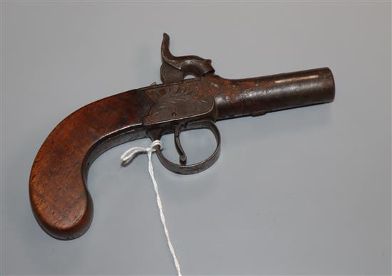 An early 19th century boxlock pistol